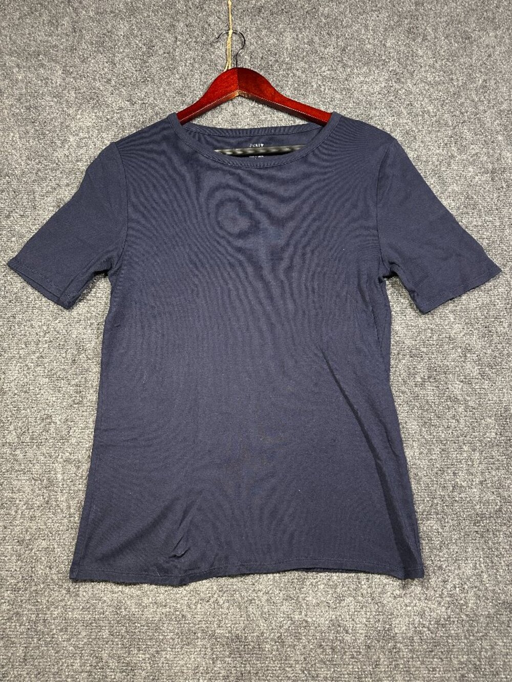 J Crew Top Womens Large Perfect Fit Tee Blue Cotton Shirt Short Sleeve Shirt